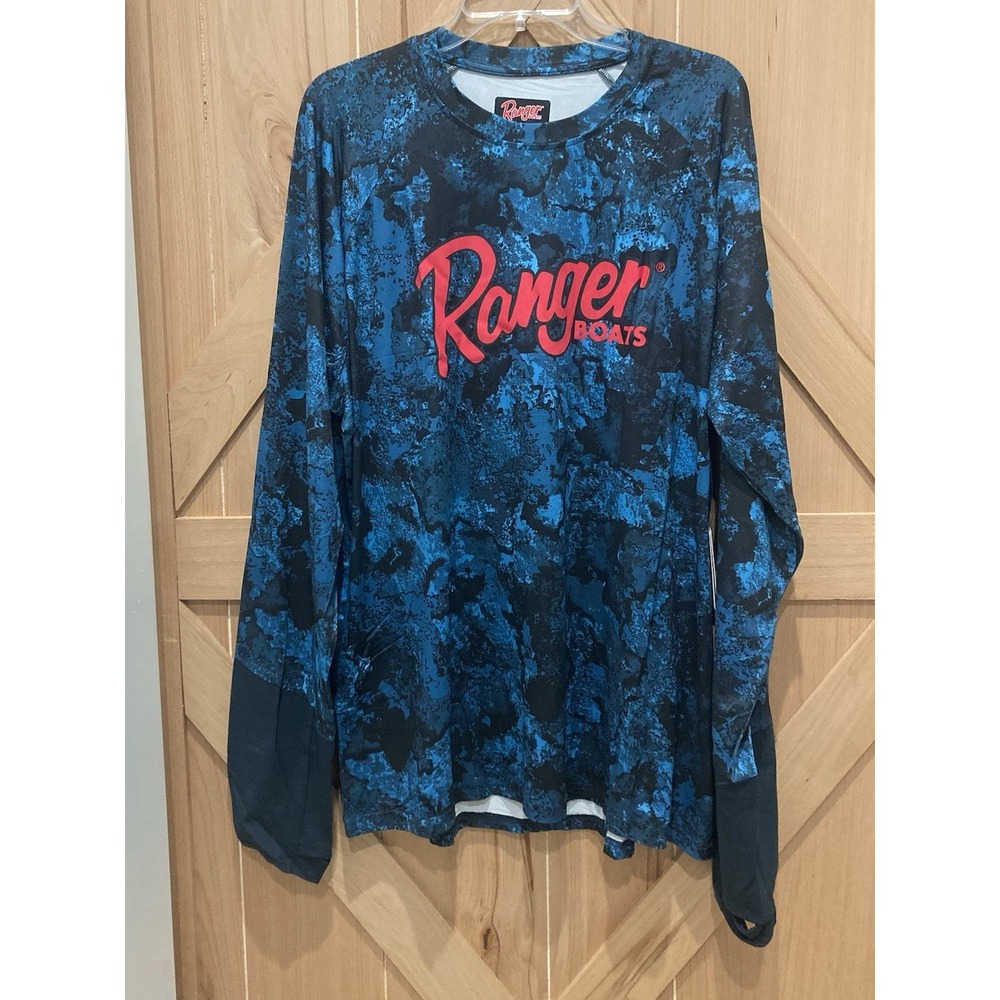 NWT Ranger Boats Performance Crew Long Sleeve Size XL Turquoise Stretch NEW